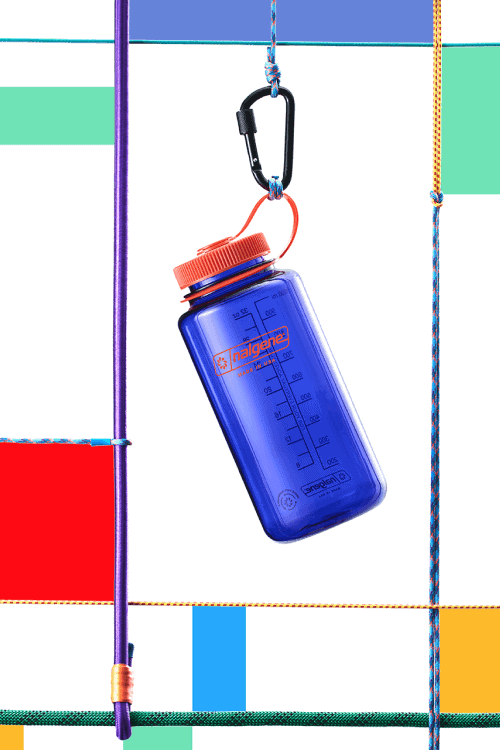 Botella de agua de la colección Bloque de color violeta