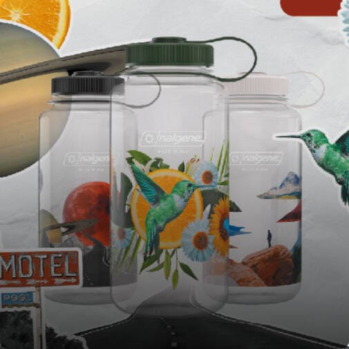 Nalgene Sustain Oasis, Borraccia Unisex Da 1 Litro In Materiale Riciclato, Leggera E Indistruttibile, Bocca Larga, Per Sport E Outdoor